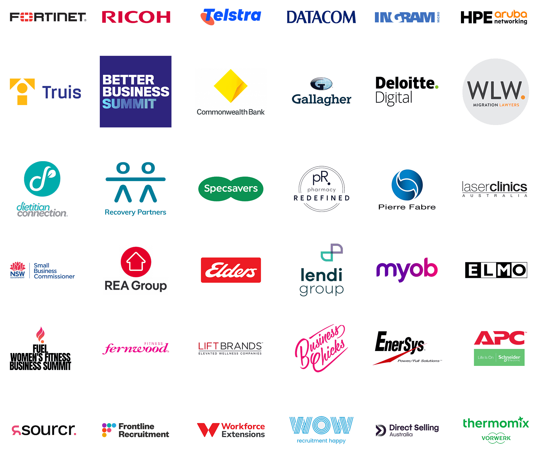 Logo_grid_compressed Logos of businesses Sales Redefined has worked with, with industries spanning IT, Financial Services, Health, Fitness, Real Estate, SaaS, Franchises, Recruitment, and more