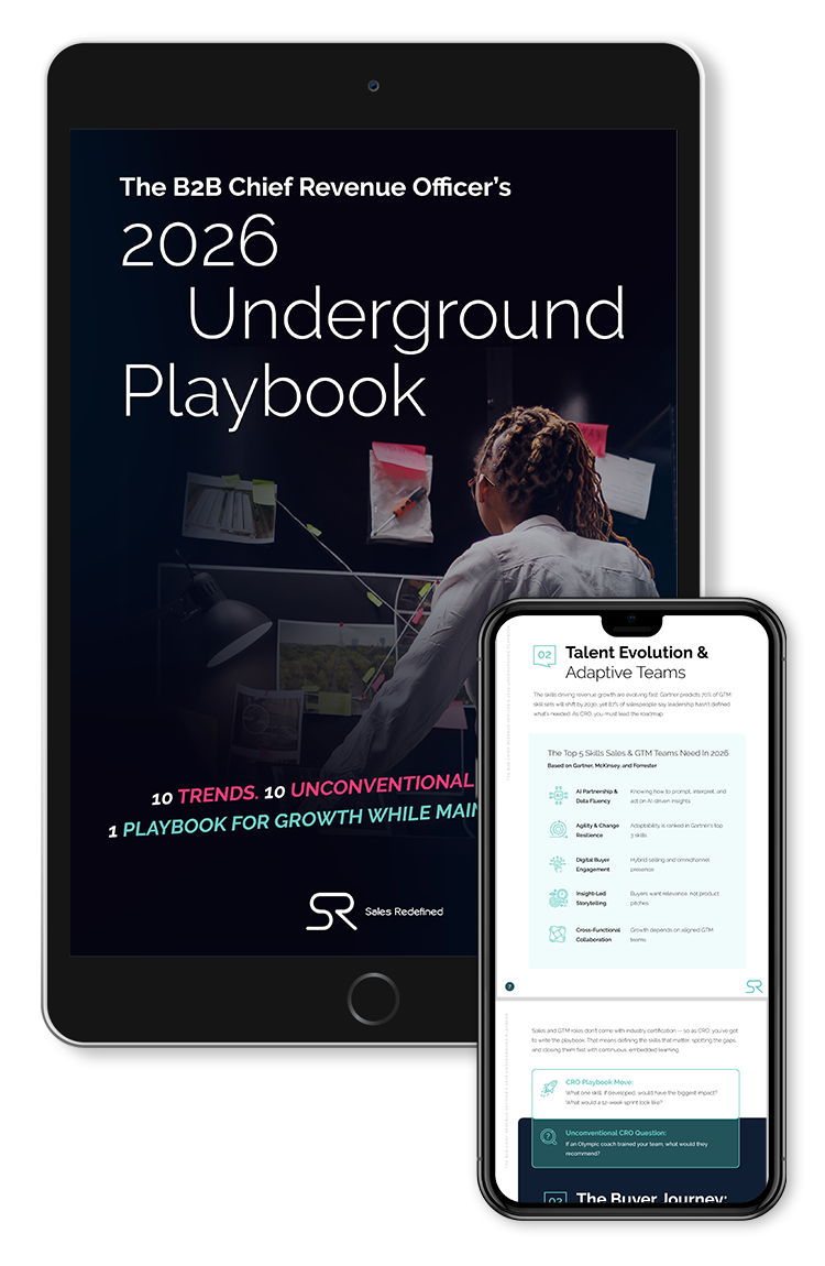 Image of "The B2B Chief Revenue Officer's 2026 Underground Playbook" showing previews of pages.